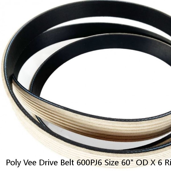 Poly Vee Drive Belt 600PJ6 Size 60" OD X 6 Ribs Wide